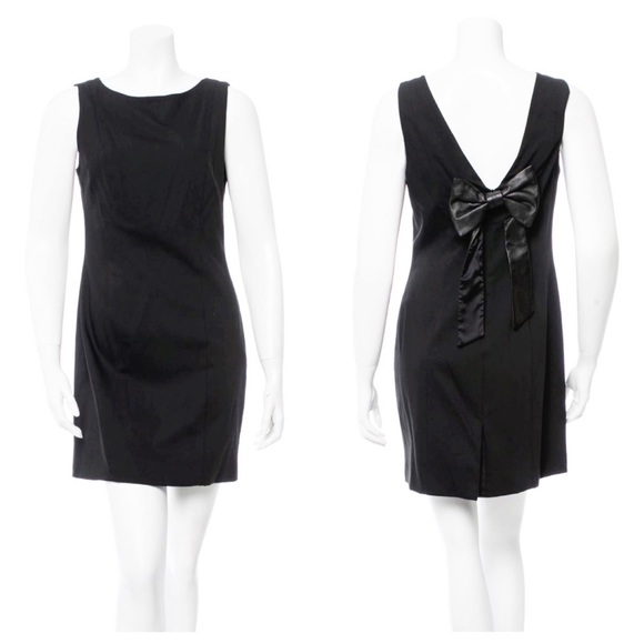 New Alice + Olivia Leather Trimmed A-Line Dress